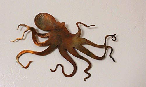 Ocean Octopus Metal Wall Art Accent approx 13