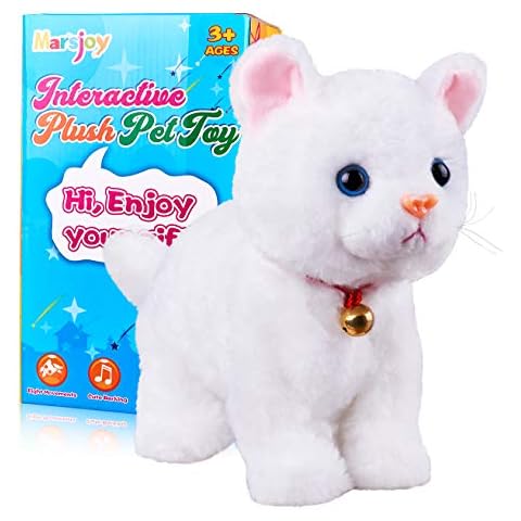 Marsjoy White Plush Cat Stuffed Animal Cover