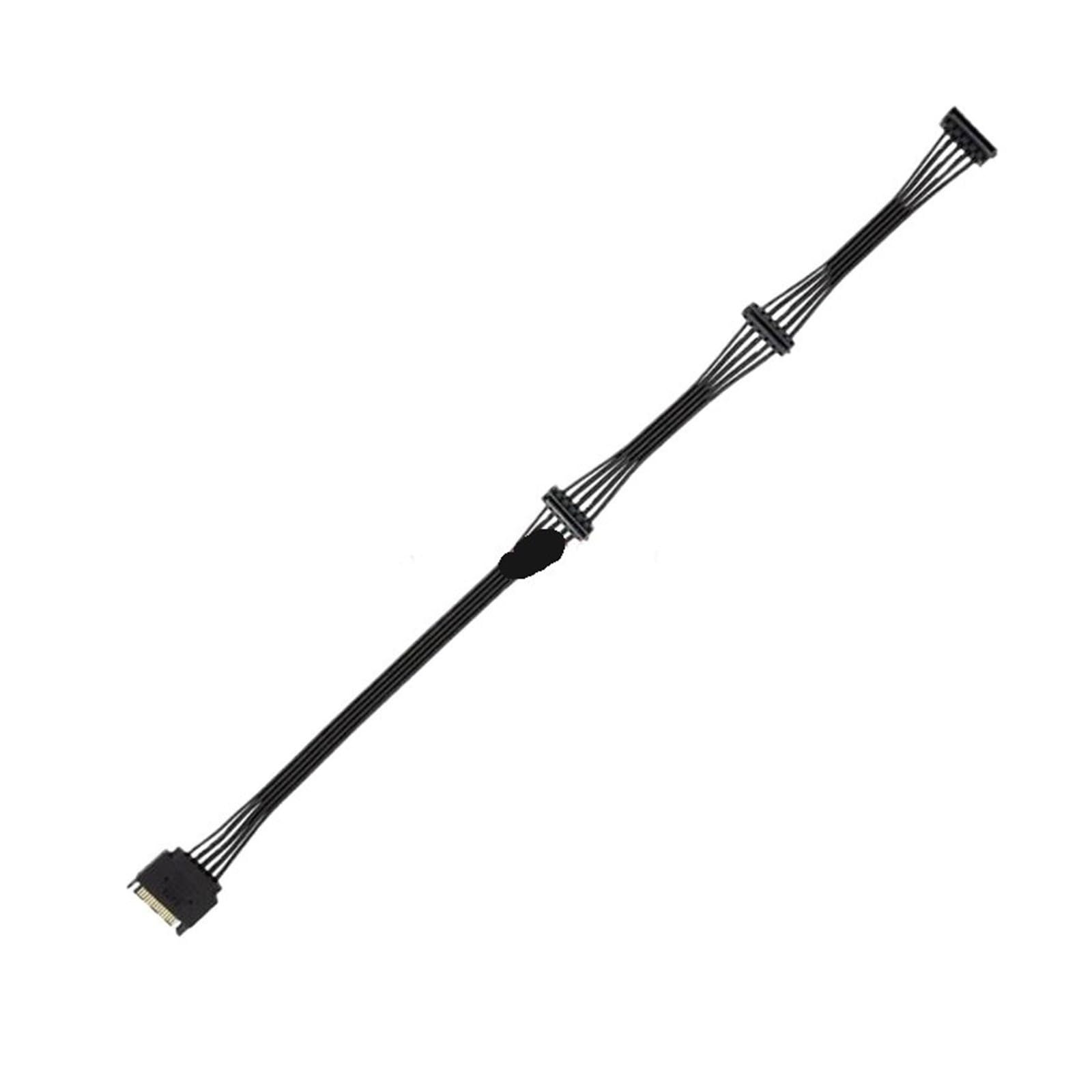 Generico Cavo di espansione alimentazione disco rigido SATA 15 pin da 1 a 3/4/5 30 cm