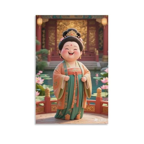 Décoration murale vintage avec peinture chinoise de caractère