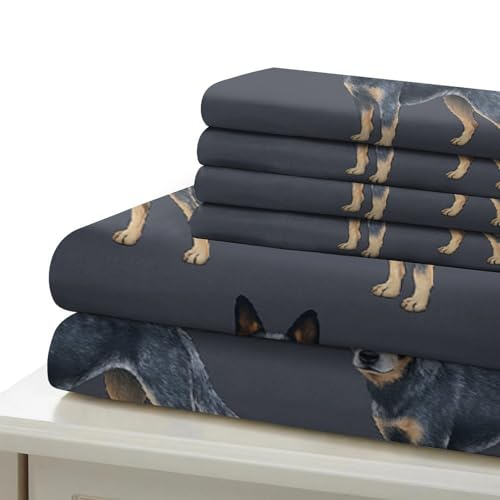 Parure de lit 135x200 Blue Heeler housse de couette microfibre 3D - 7