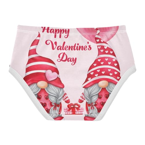Cotton Toddler Girls Underwear Red Gnomes Hearts Pink Panties for Girl Print Kids Undies Briefs 2t2