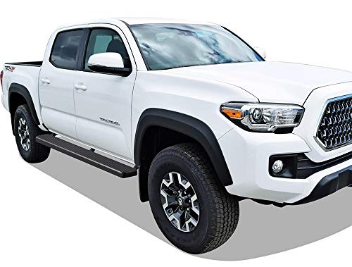Estribos laterales acero inoxidable negro 6 pulg para Toyota Tacoma miniatura 6