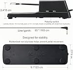 Sustain Pedal Universal pour Yamaha Casio Roland Korg Behringer Moog Piano Midi claviers électroniques Style avec interrupteur Polarity, prise d'entrée 1/4''