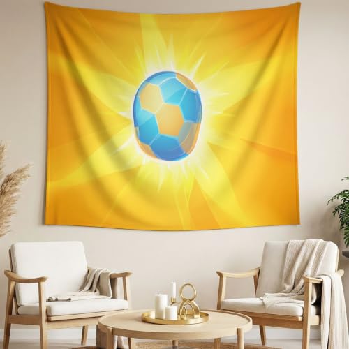Tenture murale football moderne et grande tapisserie sport pour decoration de chambre