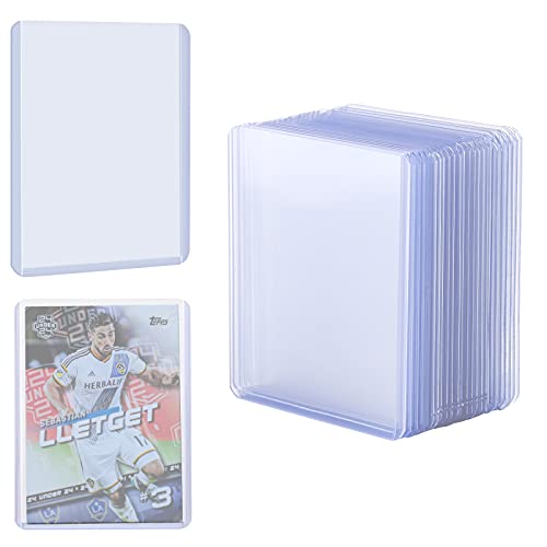 SAVITA 50 Uds 7.7x10.2cm Toploaders transparentes protectores de fundas para cartas tarjetas de comercio de plástico duro para béisbol, juego,...
