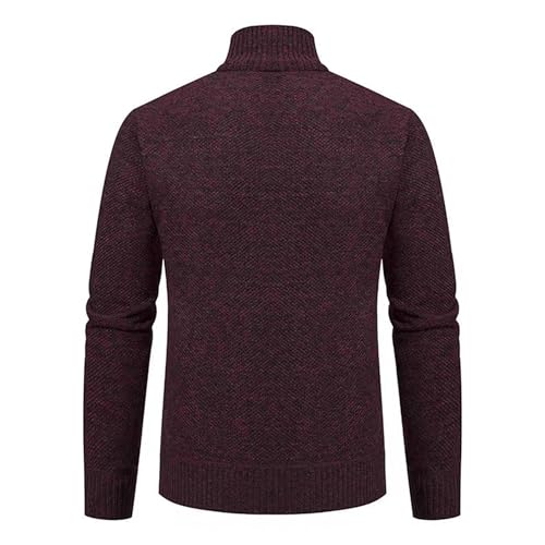 Men's Cardigan Stand Collar Knit Sweaters Full Zip Up Casual Knitted Sweater Slim Fit with Pockets Cardigan3