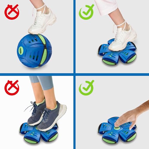 Wahu - PHLAT BALL Classic - Blau - Frisbee & Ball in Einem – Transformierbare Wurfscheibe – Outdoor-Spiel für Kinder ab 5 Jahren – 22,9 cm Frisbee, 15,7 cm Ball – Für Garten, Strand & Park