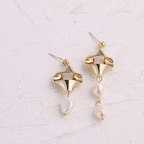 Boucles d'oreilles perles d'eau douce asymétriques S925 - 4