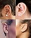 Tornito 12 Pairs Small Stud Earrings Geometric Earring Set Stainless Steel Heart Triangle Square Star Moon Round Mini Bar CZ Ball Stackable Helix Cartilage Earring Silver Tone for Women Men