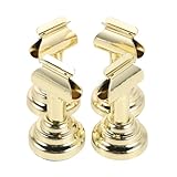 CLISPEED 4 Soportes Metálicos para Tarjetas de Lugar Dorados, Mini Portafotos Base Redonda, Soporte para Menú y Etiquetas de Precio, Adecuado para Bodas, Restaurantes y Eventos