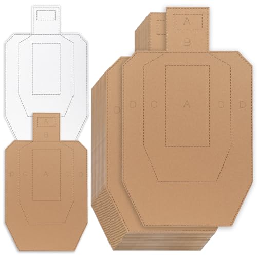 20 Pcs Shooting Targets - 30x18in Tactical Targets Silhouette Cardboard for Shooting Range Practice Competitions Self-Defense Training