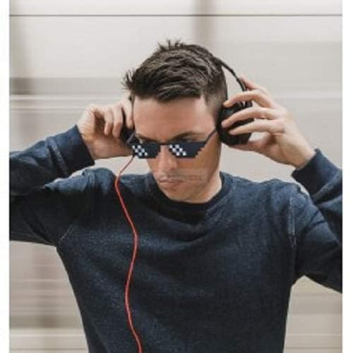 Image of Craftvista Thug Life Sunglasses for Men And Womens, Kids favourite, Photo Prop 12 Bit Pixel Mosaic Unisex Party Glasses (Thuglife Glasses)