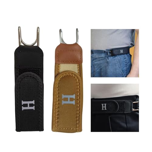 Image of CALANDIS No Buckle Stretch Belt for Jeans Portable Stylish Metal Hook Buckleless Belt Black | Belts | Womens Accessories | Clothing, Shoes & Accessories | Portable, Stylish Metal Hook, Buckleless