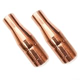 MIG Boquilla de soldadura 401-42-50 latón cuello de botella Slip-On 2 piezas, boquilla de gas para soplete de soldadura