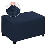 DANABEST Ottoman Covers Slipcover Rectangle Stool Furniture Protector Stretch Jacquard Foot Rest Was