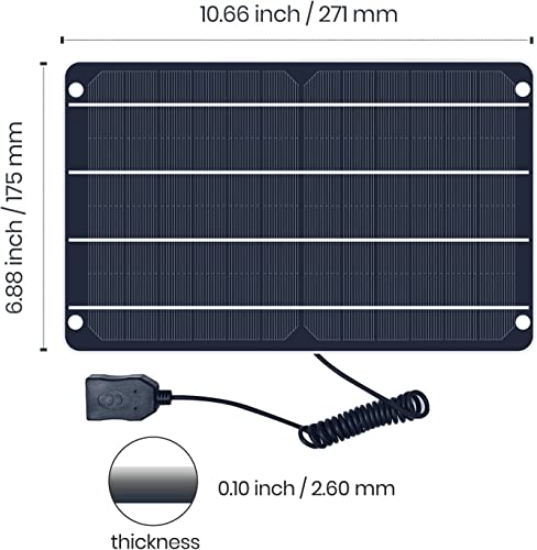 Mini Diy 5W Solar Panel Charger Usb A Max 5V 1A Monocrystalline Sunpower Ip67 Waterproof For Outdoor Security Camera Fans Phone Light Flashlight Pond Air Bubbler Fishtank Oxygen Pump Small Devices #TOP6