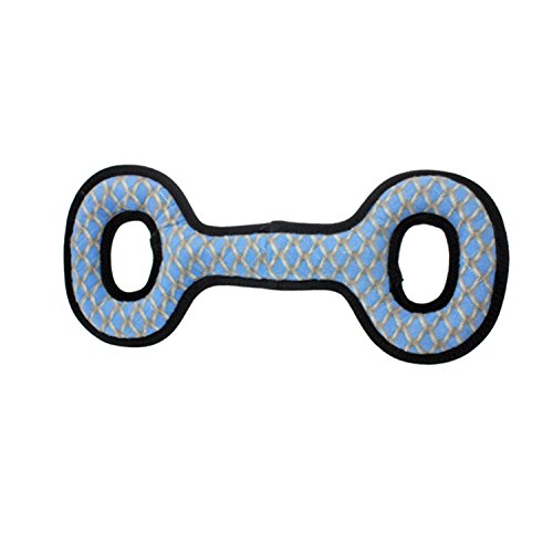 World's Tuffest Soft Dog Toy - Mega Tug Oval- Chain Link- Squeakers - Multiple Layers. Made Durable, Strong & Tough. Interactive Play (Tug, Toss & Fetch). Machine Washable & Floats #TOP1