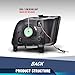 PIT66 LED Headlights Assembly Compatible with 2005 2006 2007 2008 2009 Ford Mustang Headlamp Assembly Driver & Passenger Side Headlamp Clear Lens Black Housing, 2Pcs