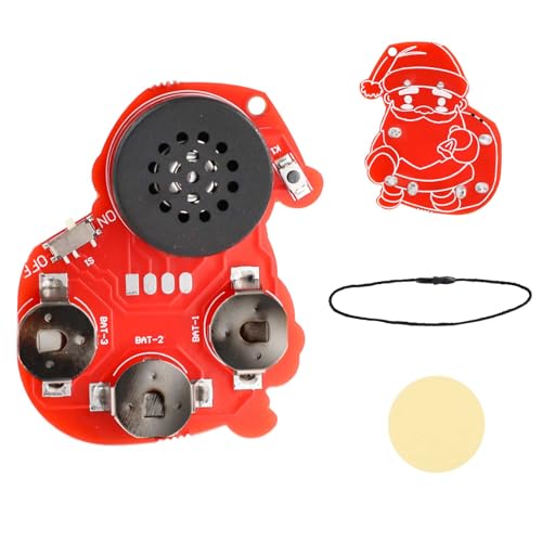 BTFO Christmas Cricket Noise Maker Prank, Santa Claus Prank Device with 6 Sounds Annoying Noise Machine Beeping Prank Device Hidden Prank Noise Maker for Gag Joke Gifts School Xmas Party (Red)