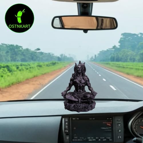 Image of Mahayogi Shiva Statue for Car Dashboard - 3.5 Inch Black Shiv Ji Idol | Resin Showpiece for Home, Office, Pooja Room | Housewarming, Birthday