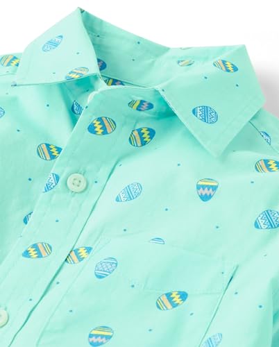 Image of The Children's Place Boys' Short Sleeve Poplin Button Down Shirt