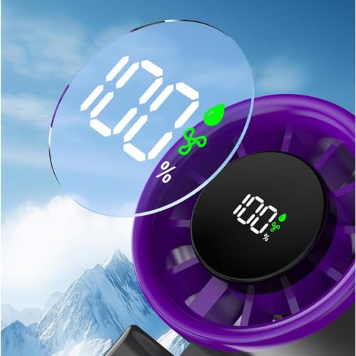 Ventilador de niebla portátil recargable con pantalla digital para refrescar tu día a día 8