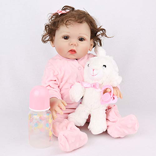 SPFTOY 19inch 48cm Reborn Puppe, Weiches Vinyl Silikon Ganz Körper Reborn Babypuppen Handgemachte Junge Mädchen…