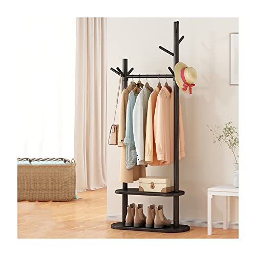 Portant à vêtements avec double étagère de rangement basse pour dressing