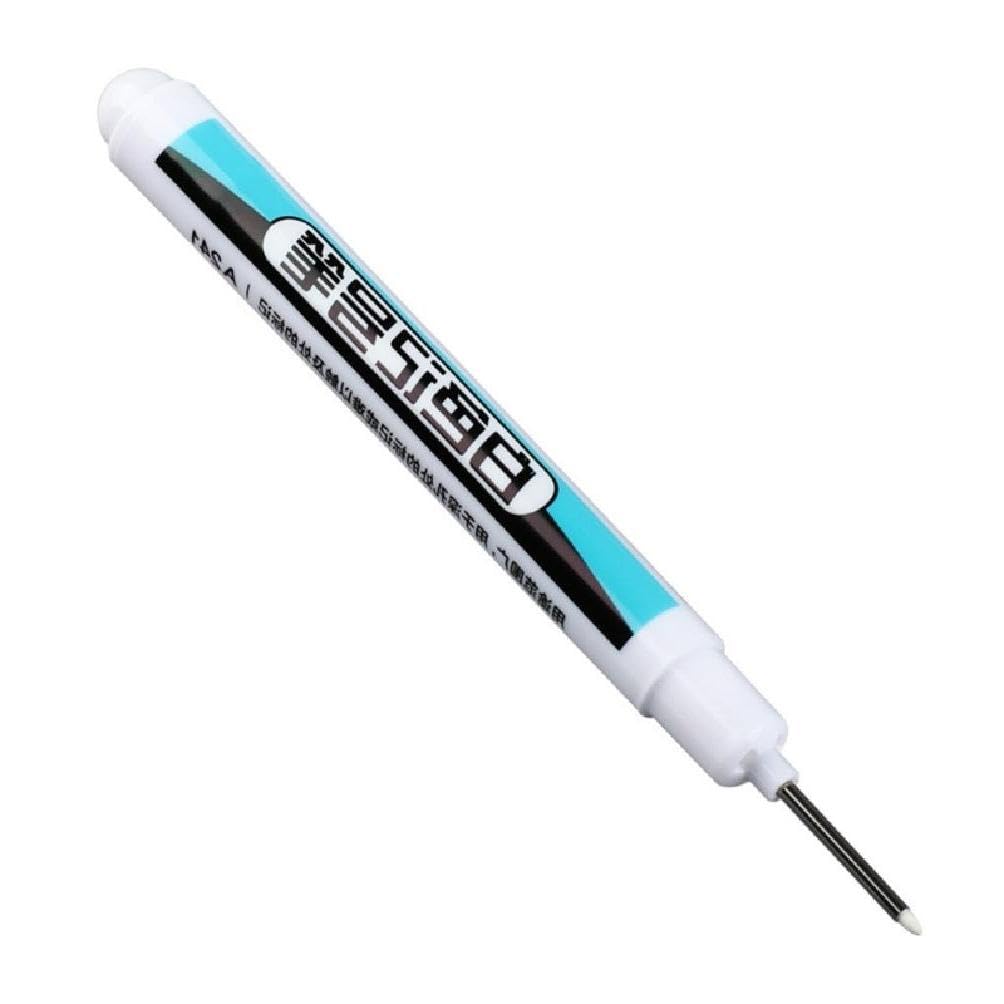 For Metal Long Head Marker Pen Oily Waterproof White Permanent Marker for  Wood Plastic Leather Extreme Deep Hole Metal Marker - AliExpress