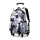 Facile à organiser : design à plusieurs compartiments, les cartable fille primaire à roulette sont assez grands pour contenir des fournitures d'étude. 1 grand compartiment principal et 2 poches avant pour ranger livres, jouets et collations, 2 poches latérales en filet pour bouteille d'eau ou parapluie.