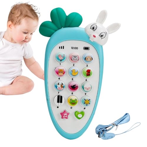 Generisch Teléfono móvil para bebés - Juguete móvil para bebés con música, juguetes para niños para bebés, regalos para niñas, juguete telefónico para 6 meses, teléfono | Lindo bebé zanahoria juguete