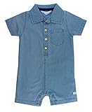 RUGGEDBUTTS® Baby/Toddler Boys Light Wash Denim Romper - 12-18m