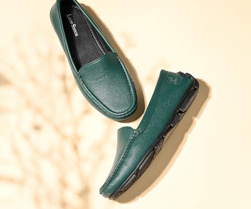 Image of LOUIS STITCH Women's Premium Slip-On Loafers | Elegant Solid Slip-On Comfort Shoes for Casual and Formal Wear | Slip-On Loafer Shoes for Women | LSLD-BLR-PL