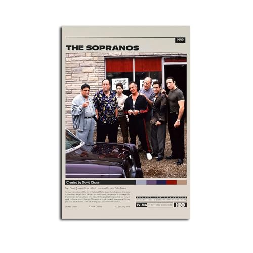 EBZODPVGH The Sopranos Poster Gangster Tv Series Posters Canvas Art Posters for Room Aesthetic And Wall Art Picture Living Room Decor Poster 16x24inch(40x60cm) Style-2
