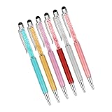 Stylos capacitifs 2 en 1 : du cristal transparent à l'intérieur du stylo pour la décoration, très beau.