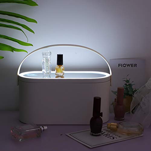 Trousse de rangement pour cosmétiques Mikinona avec miroir LED intégré - 2