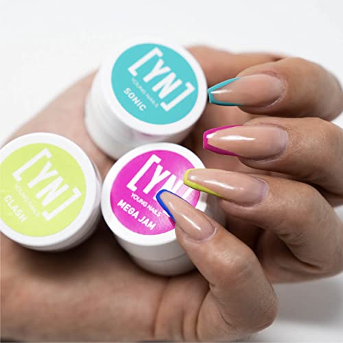 Young Nails Mission Control Precision Gel Kit. Gel Paint For Nail Art, Cure With Led Light. Brush & 12 Assorted Colors For Natural & Artificial Nails #TOP4