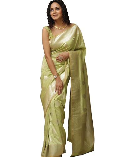 Image of Sugathari Women's Banarasi Saree Pure Kanjivaram Silk Saree Soft new ladies 2025 Design Wear Pattu Sarees Sadi Party Sari collections With Blouse Piece (San Pari-224)