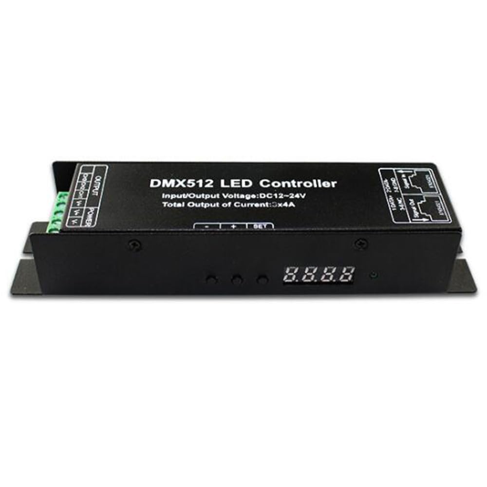 4 Channel 16A RGBW DMX512 Decoder Controller DMX Dimmer stage lighting controllers, for RGB/RGBW 5050 3528 LED Light strip