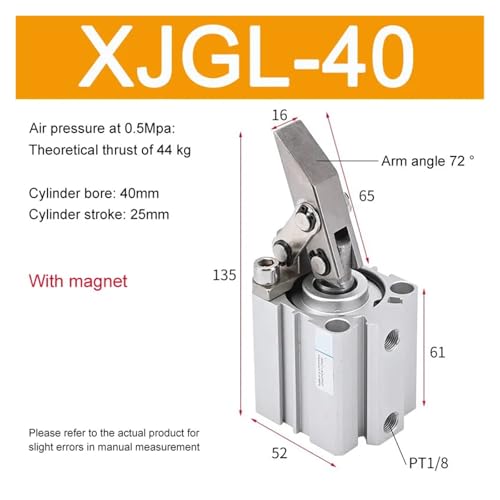 Vérin de serrage pneumatique XJGL-40 pour éviter les vibrations - 3