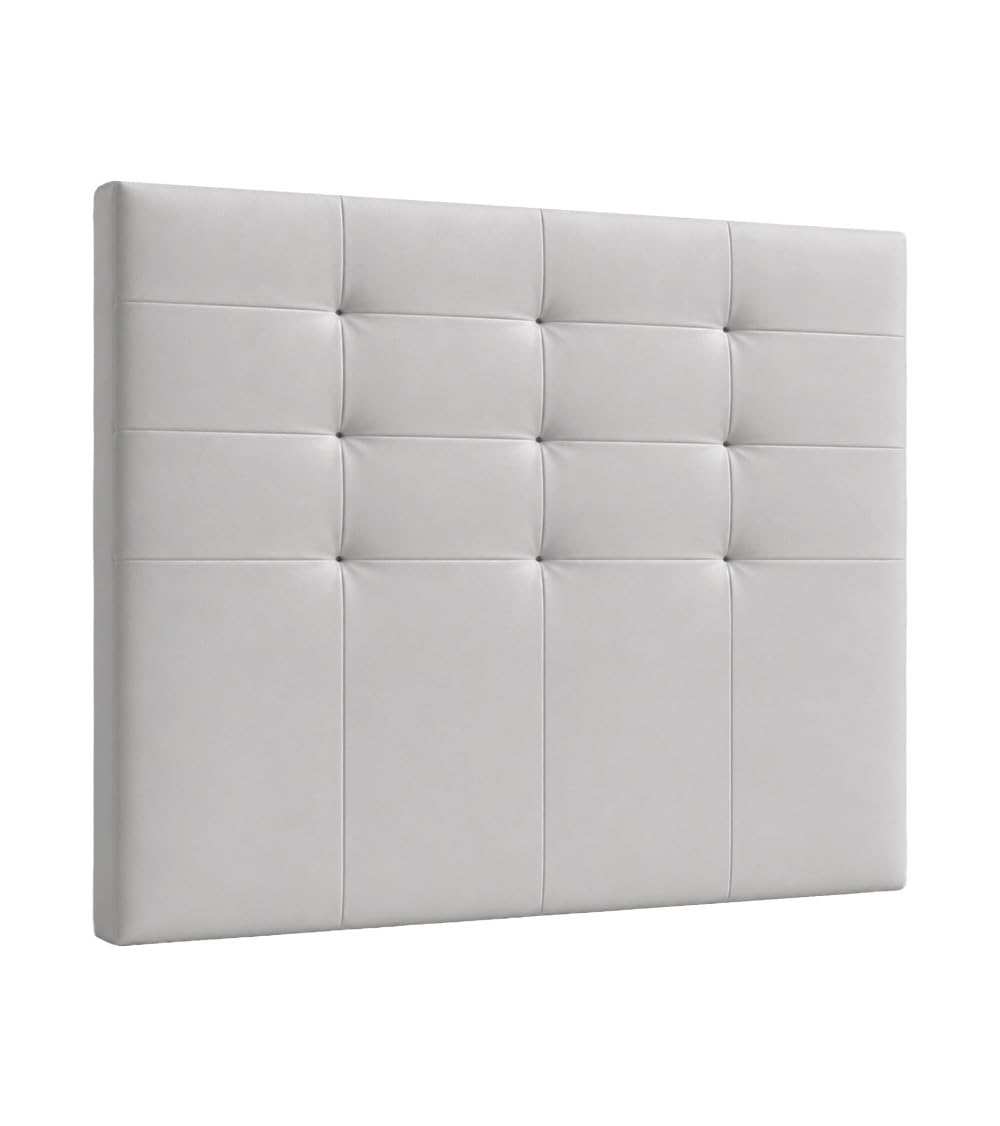 Cabecero Olson Tapizado Polipiel 105 cm Blanco | Para Cama Individual