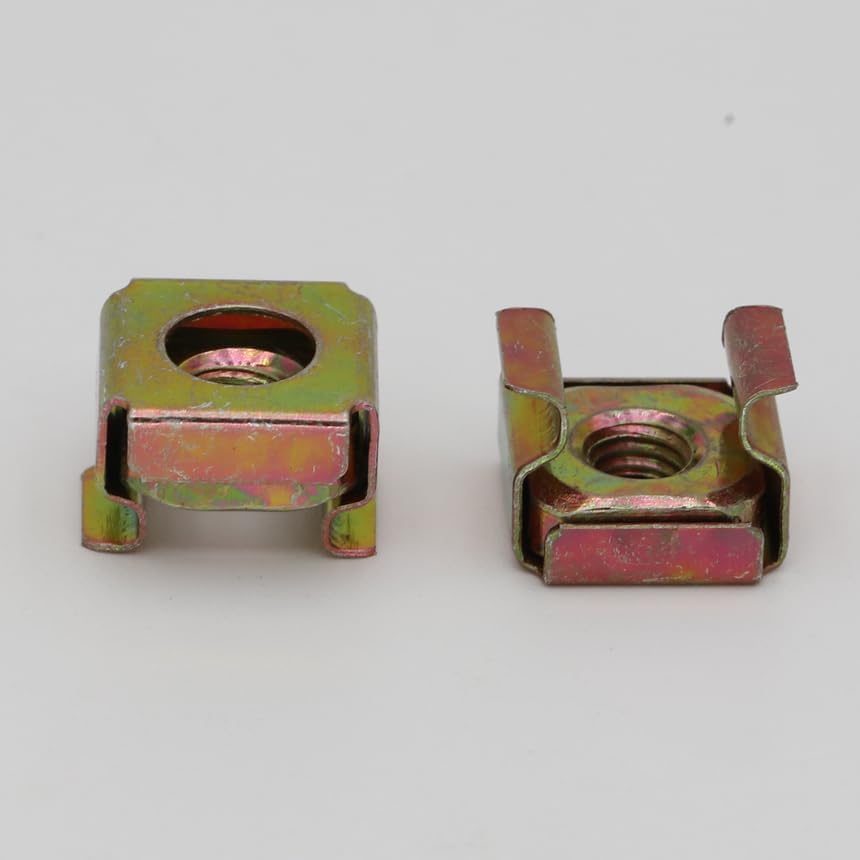 M5 M6 Carbon Steel Color Zinc Plated Square Rack Mount Cabinet Floating Cage Caged Nut - (Size: 40pcs M5)
