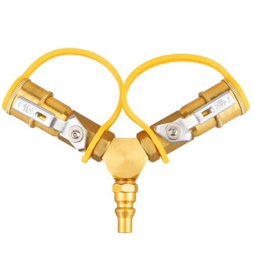 Xastro 1/4 Inch RV Propane Quick Connect Y Splitter