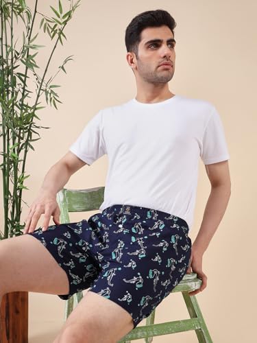 Image of Urban Scottish Ultra-Comfortable Men's Boxer Pants (Pack of 4), 100% Cotton with Stylish Print, Soft & Stretchy Elastic Waist Band, Dynamic Movement & Hardwearing Stitching,Breathable Gentle Snug Fit