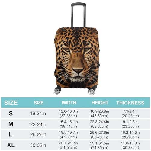Depict A Leopard Luggage Cover, Washable Elastic Suitcase Cover Protector Fit 18-32 Inch Luggage2