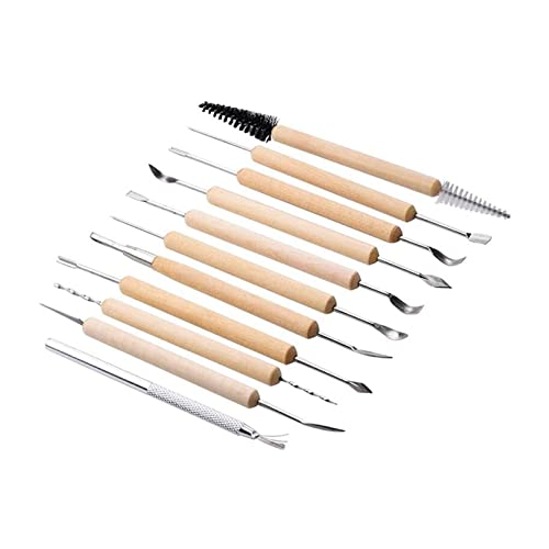 Keramische Klei Gereedschap, 11 stks Clay Sculpting Kit Sculpt Smoothing Wax Carving Aardewerk Keramische Tools Polymeer… - Image 4