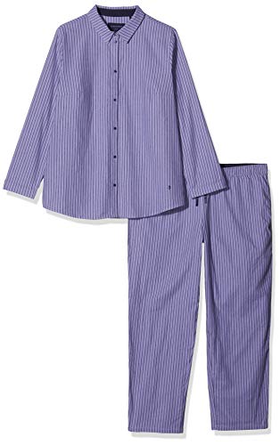 Preisvergleich Produktbild Seidensticker Damen Flanell Pyjama lang Zweiteiliger Schlafanzug, Blau (Lavendel 809), 40
