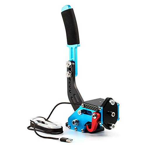 OOOUSE Fenêtres de Frein à Main USB pour Jeux de Course SIM G25 G27 G29 T500 FANATECOSW? Dirt Rally  sans Pince (Noir, Rouge, Bleu)