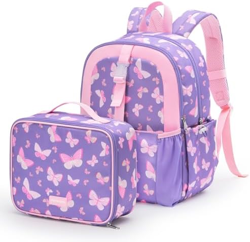 mommore Kids Backpack for Boys Girls Preschool Backpack Set with Lunch Box Lightweight Elementary Bookbag for Kindergarten